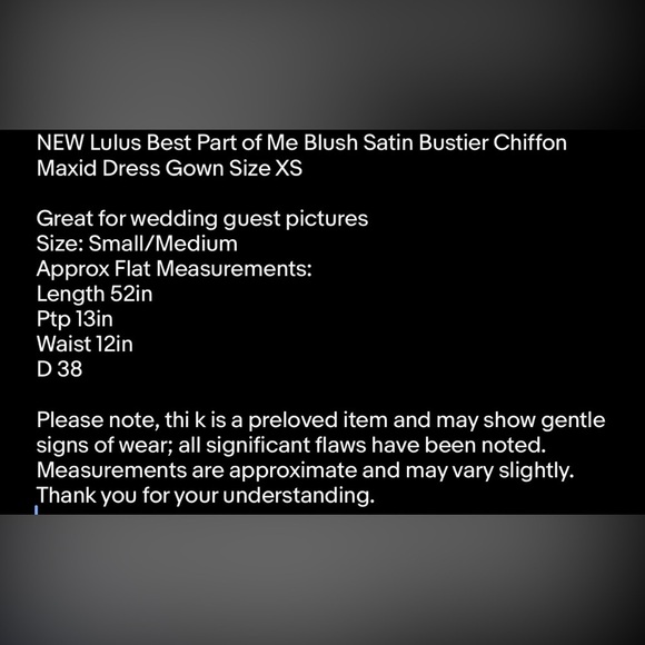 NEW Lulus Best Part of Me Blush Satin Bustier Chiffon Maxid Dress Gown Size XS - Picture 2 of 11